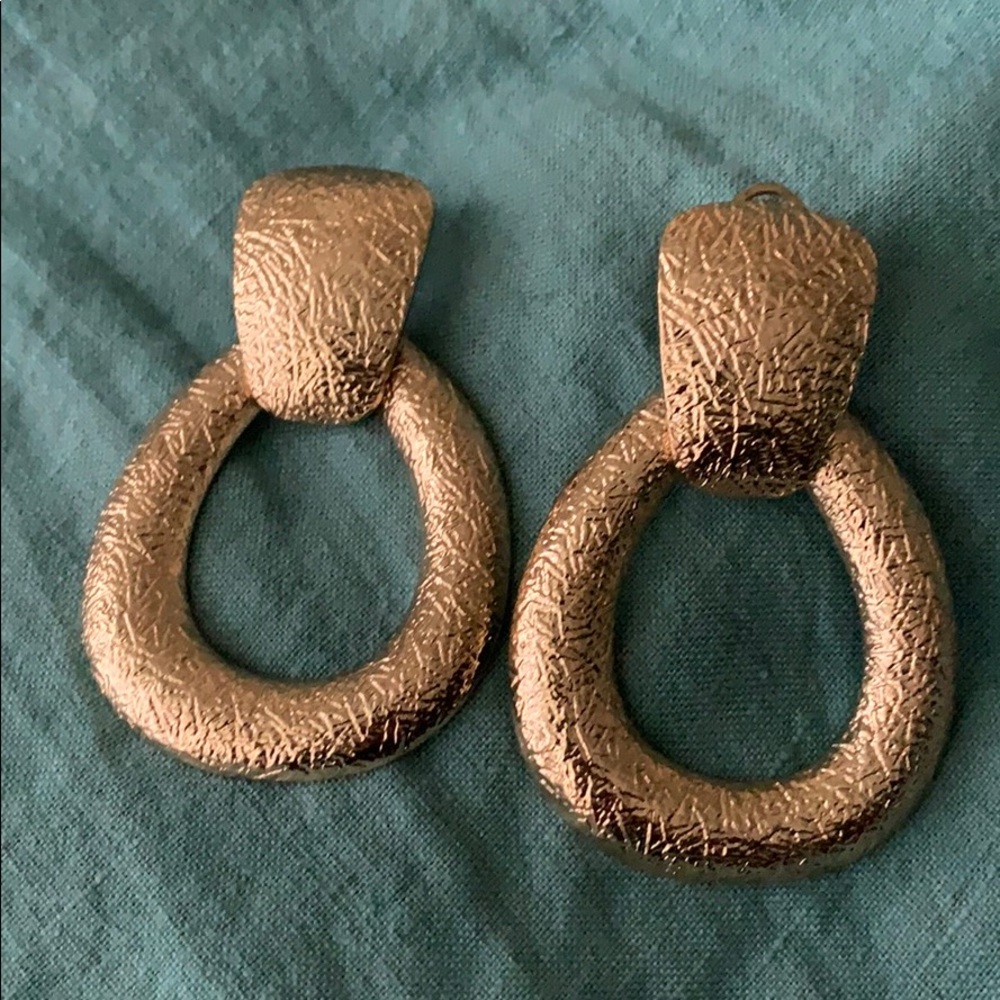Zara gold statement earrings